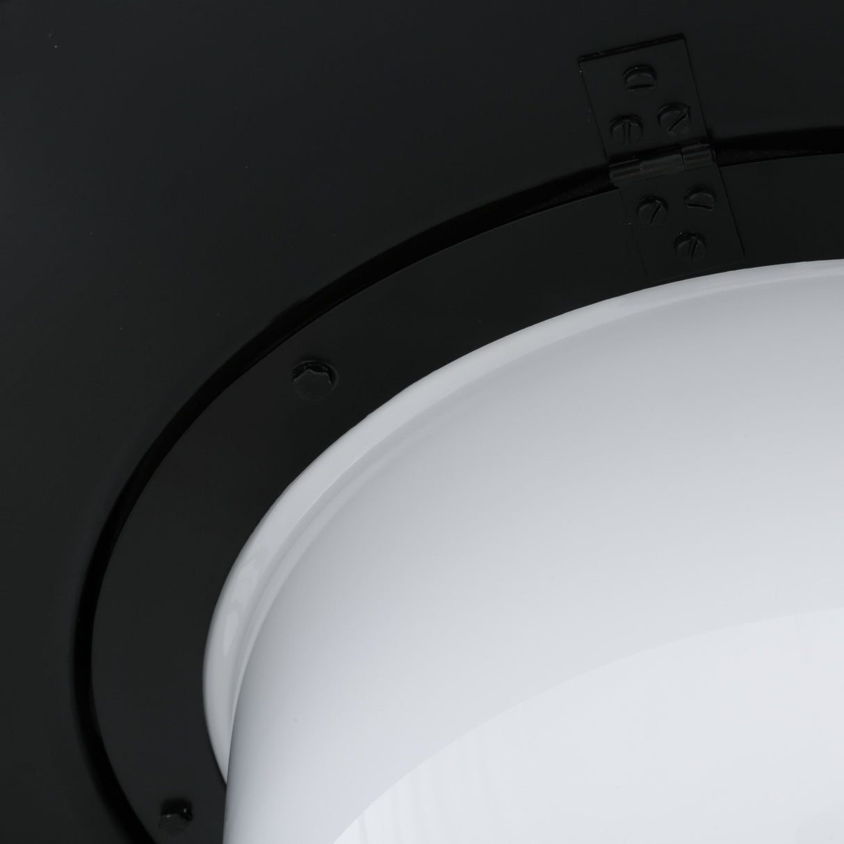 Knightsdale Nautical Pendant Light, Matte Black Finish with Opal Glass Shade