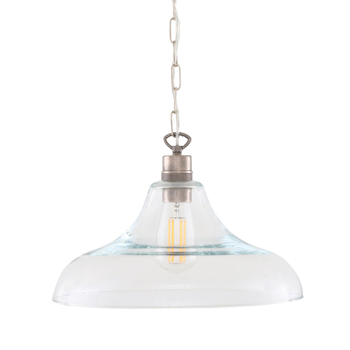 Clifton Vintage Railway-Inspired Brass Pendant Light