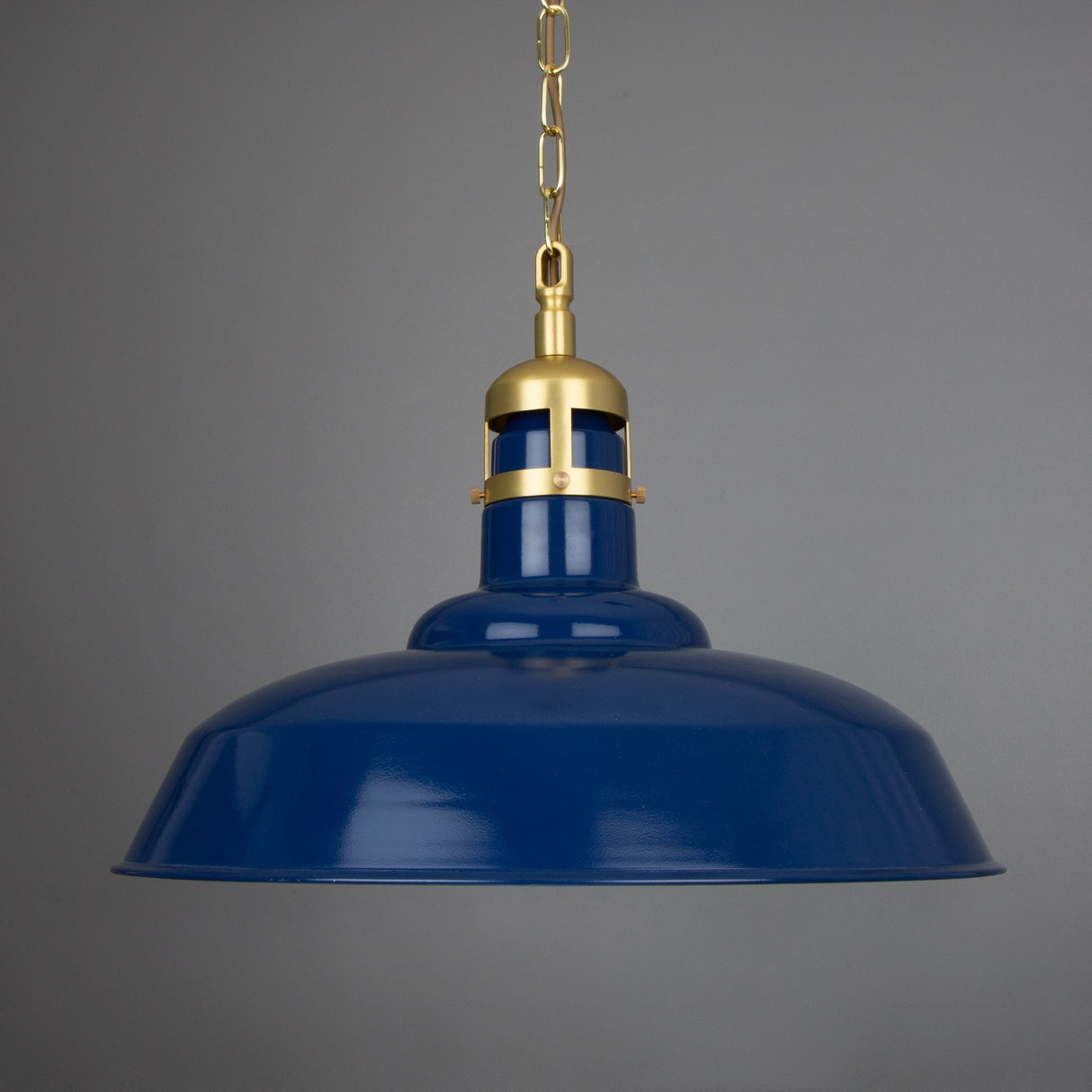 Vintage Industrial Matlock Pendant in Antique Brass and Pink