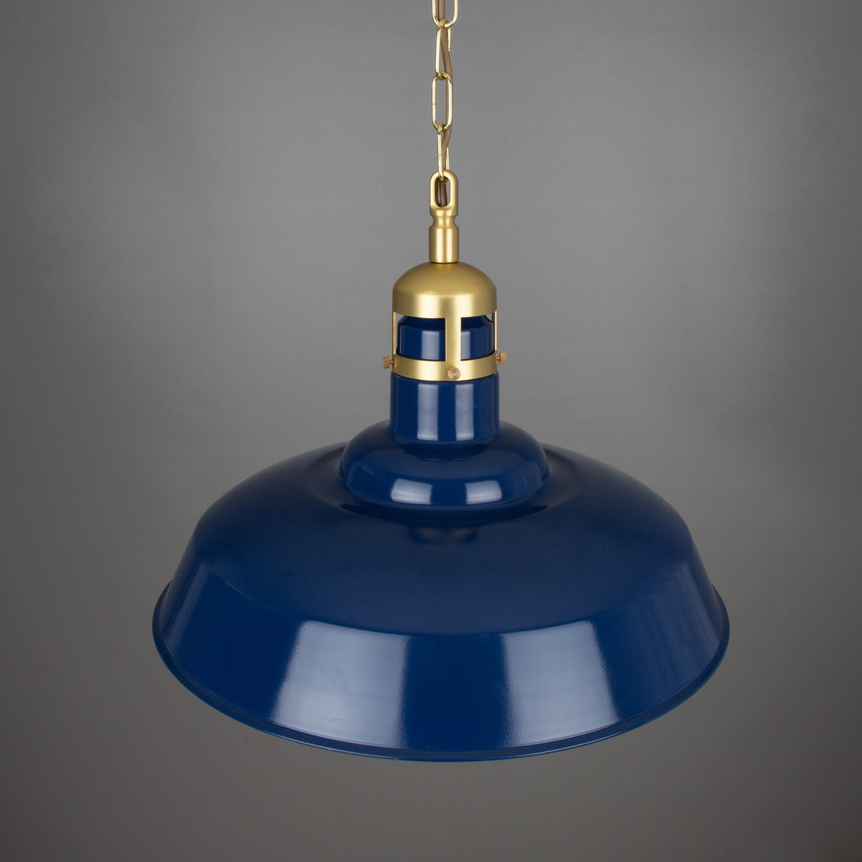 Vintage Industrial Matlock Pendant in Antique Brass and Pink