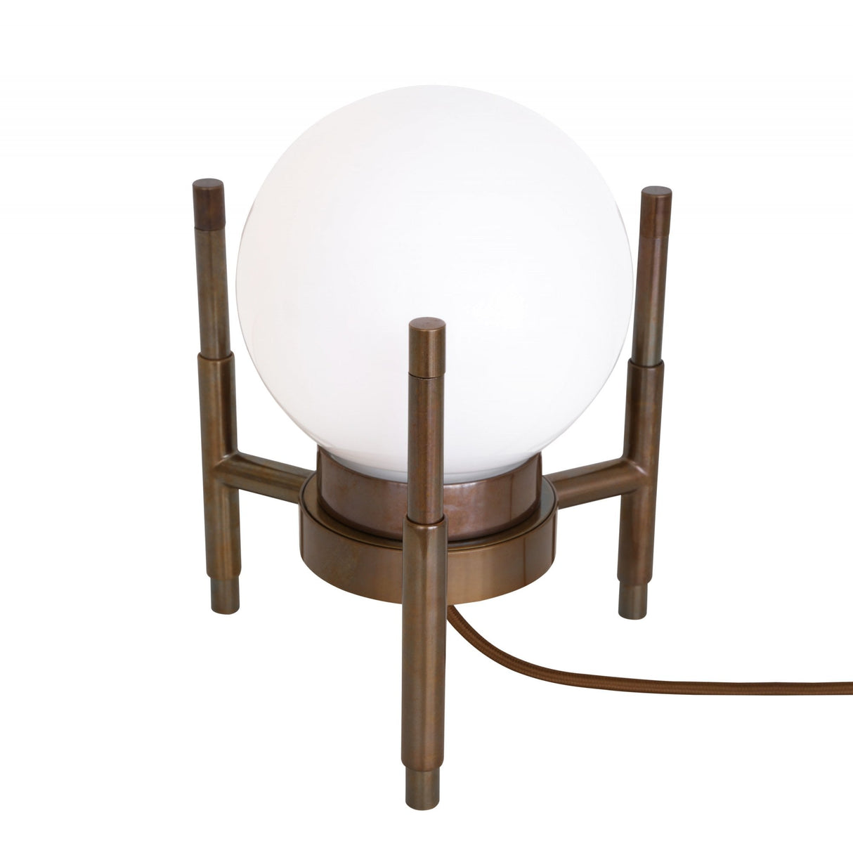 Eske Modern Glass and Brass Table Lamp