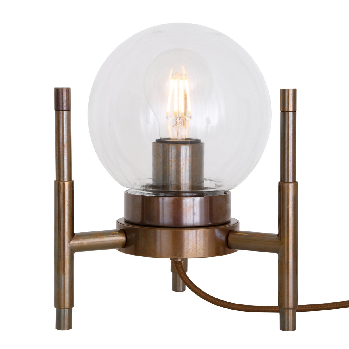 Eske Modern Glass and Brass Table Lamp