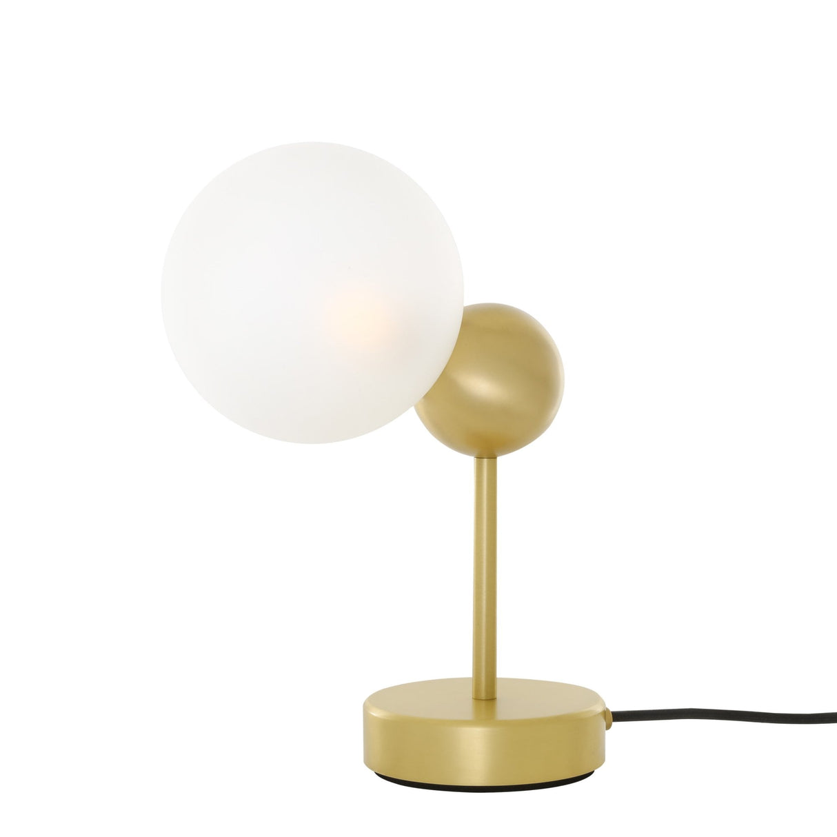 Helena Modern Brass and Glass Table Lamp with 15cm Globe Shade