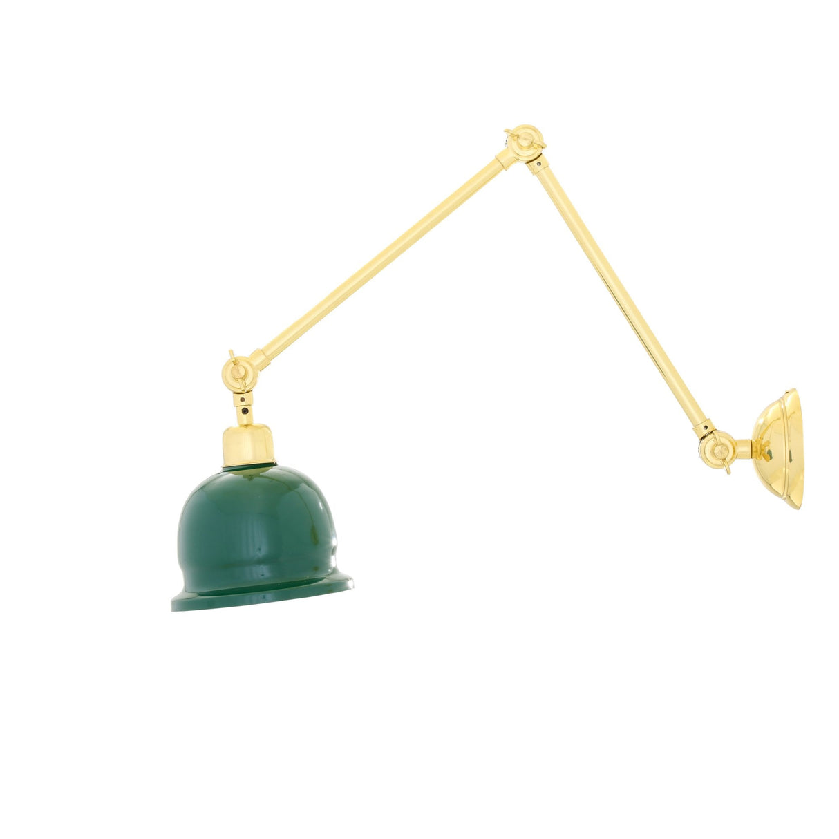 Elegant Brass and Black Shade Wall Sconce - Adjustable Height