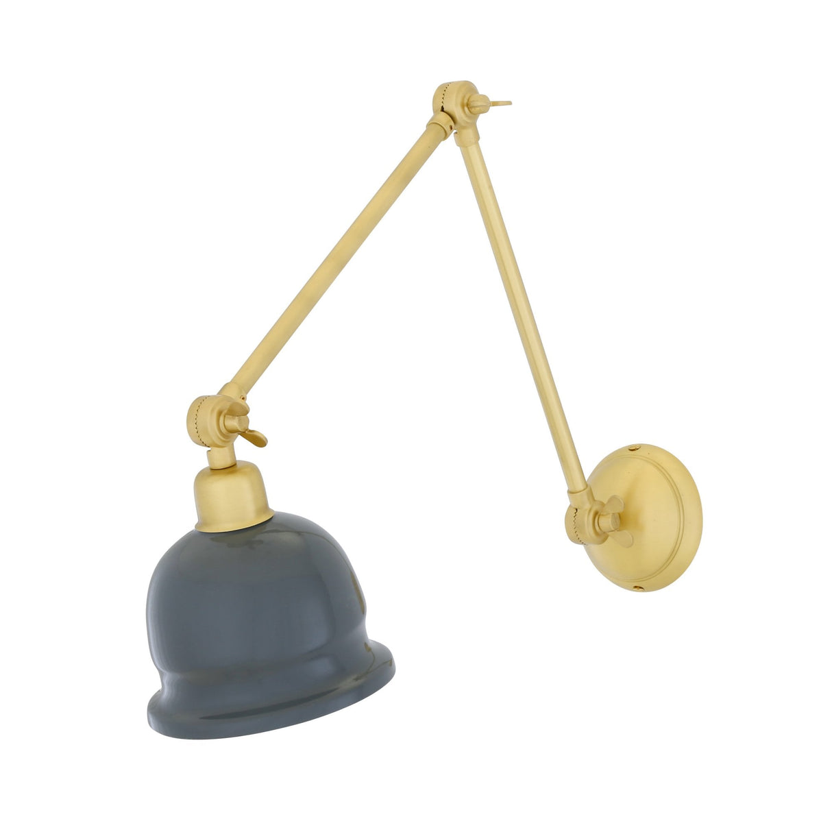 Elegant Brass Wall Sconce with Black Shade