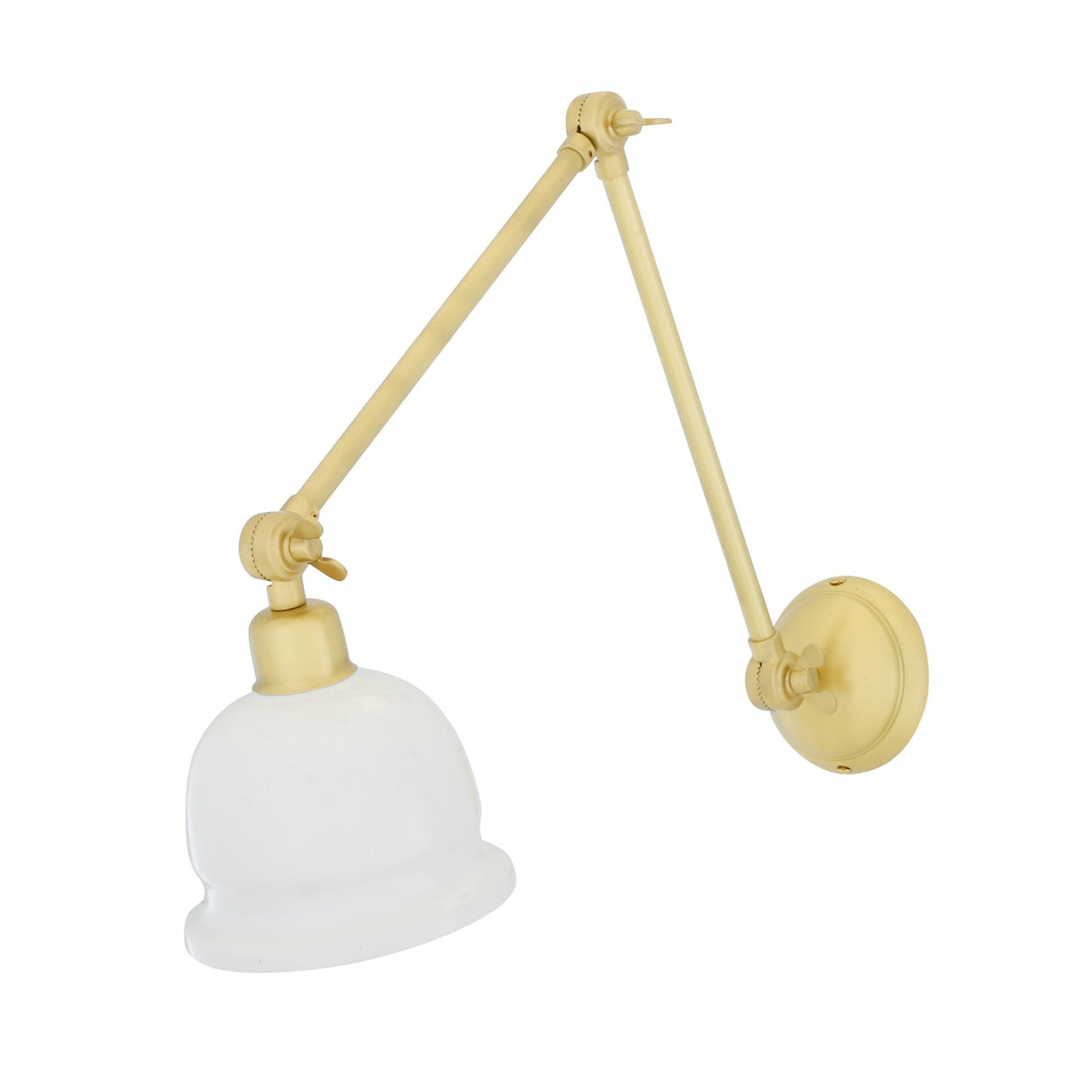 Elegant Brass Wall Sconce with Black Shade