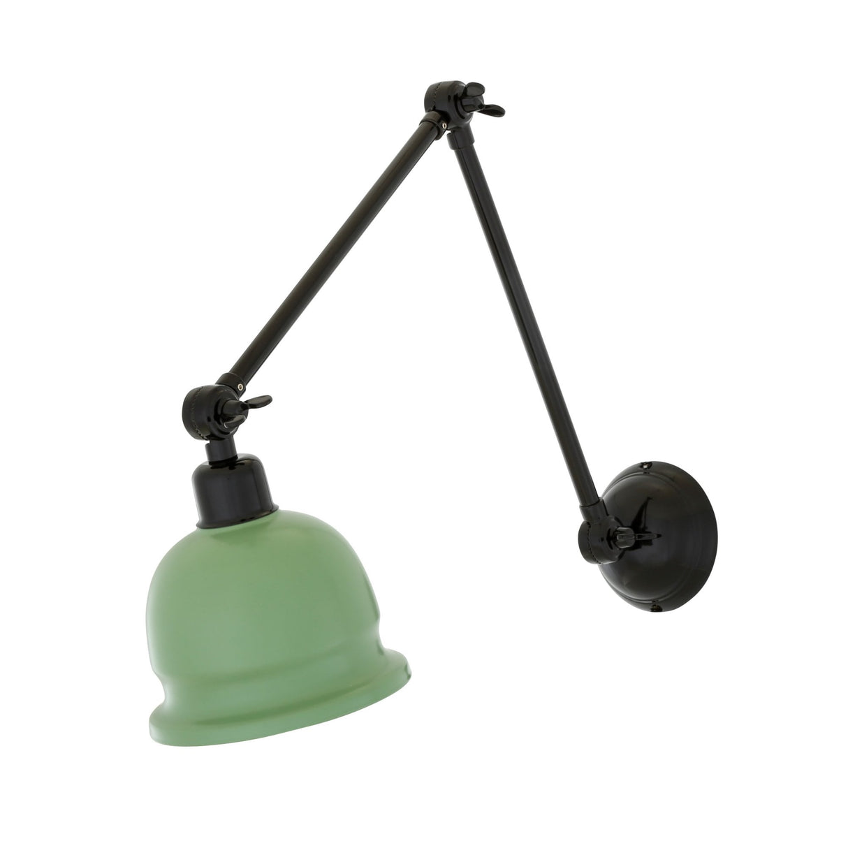Contemporary Black Brass Poster Lamp with Adjustable Height