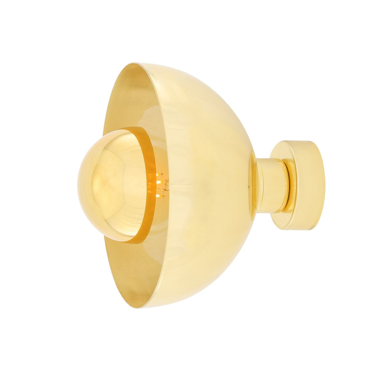Antique Brass Dome Wall Light 20cm – Maua Collection