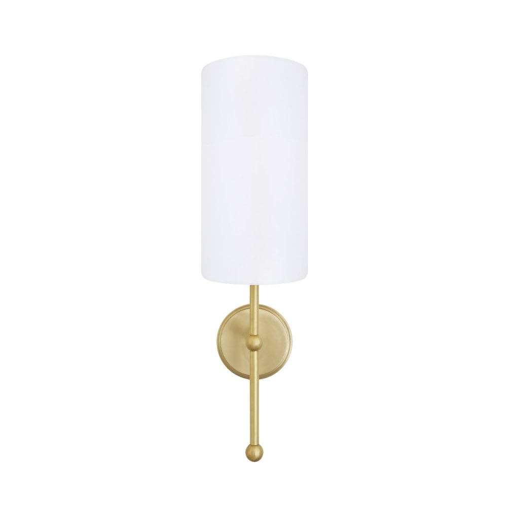 Elegant Arizona Brass Wall Light with Fabric Shade