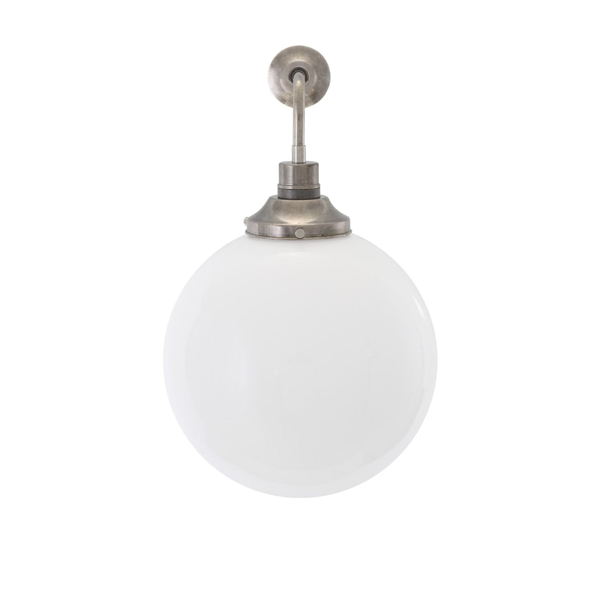Bamako Antique Brass Wall Light with Clear Glass, 30cm