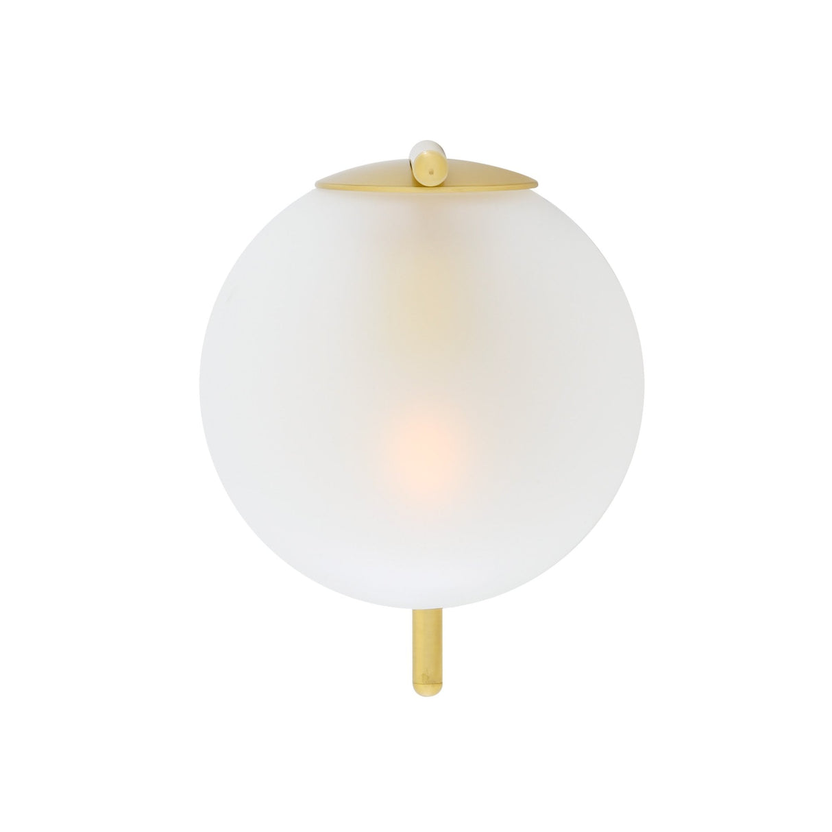 Antique Brass and Clear Glass Globe Wall Sconce