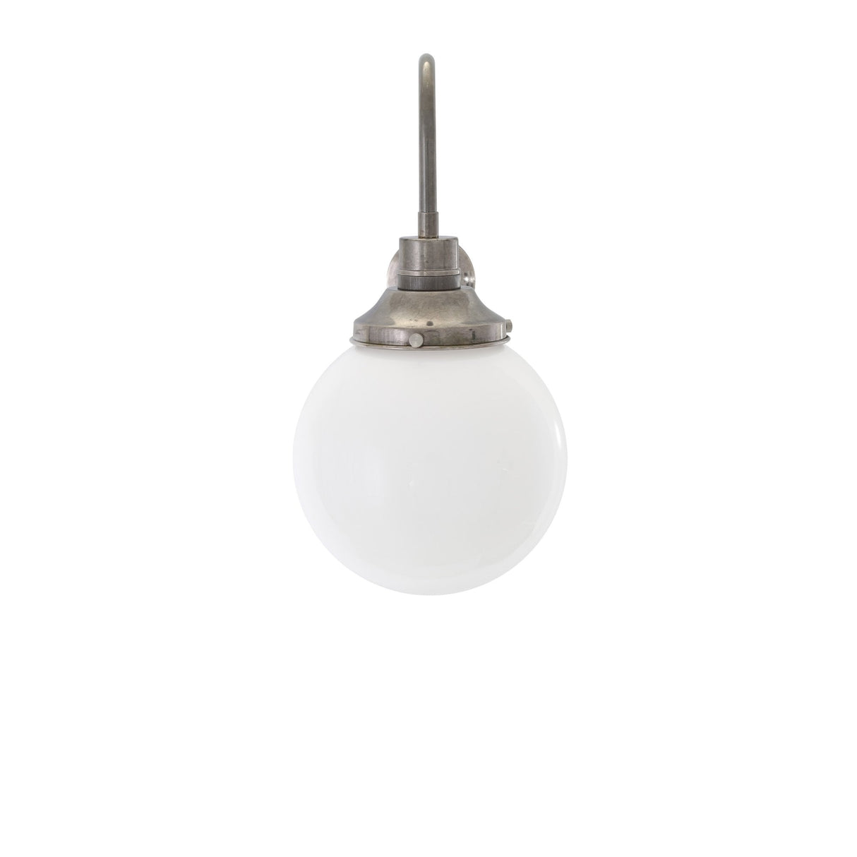 Yerevan Antique Brass Wall Light with Opal Glass Shade