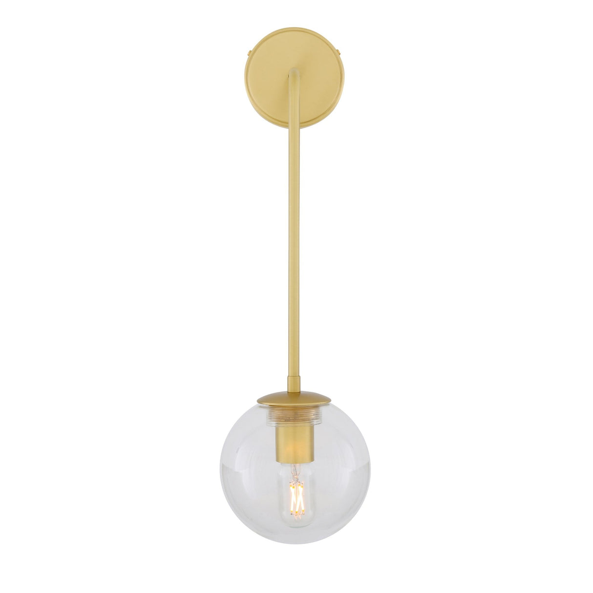 Antique Brass Westport Glass Globe Wall Light