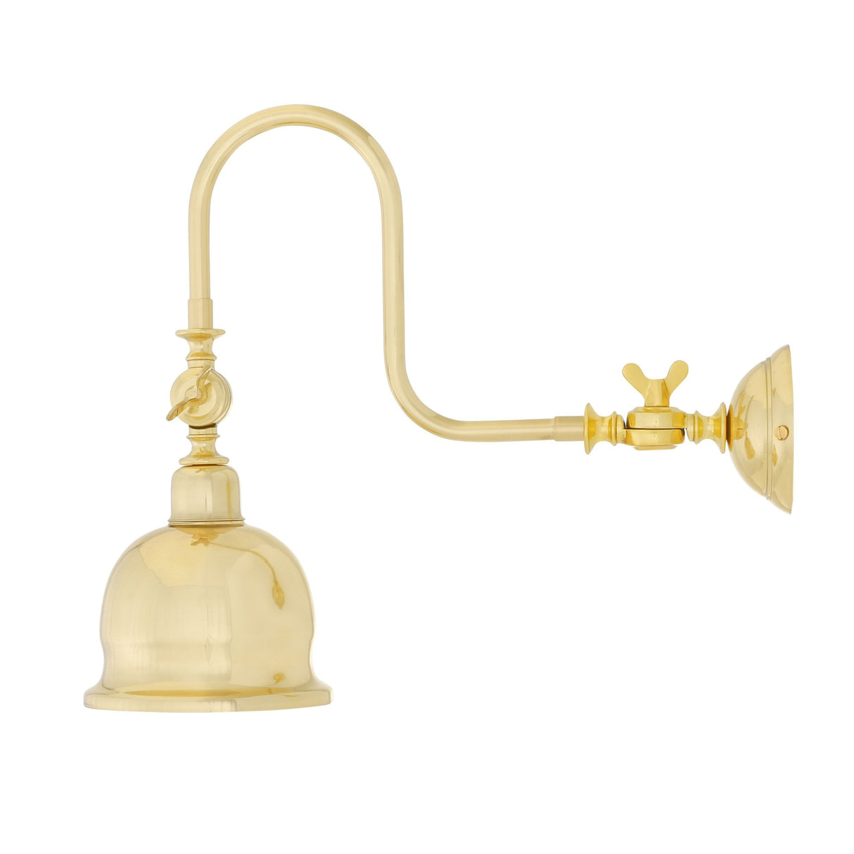 Vintage Brass Swivel Wall Light with Industrial Charm