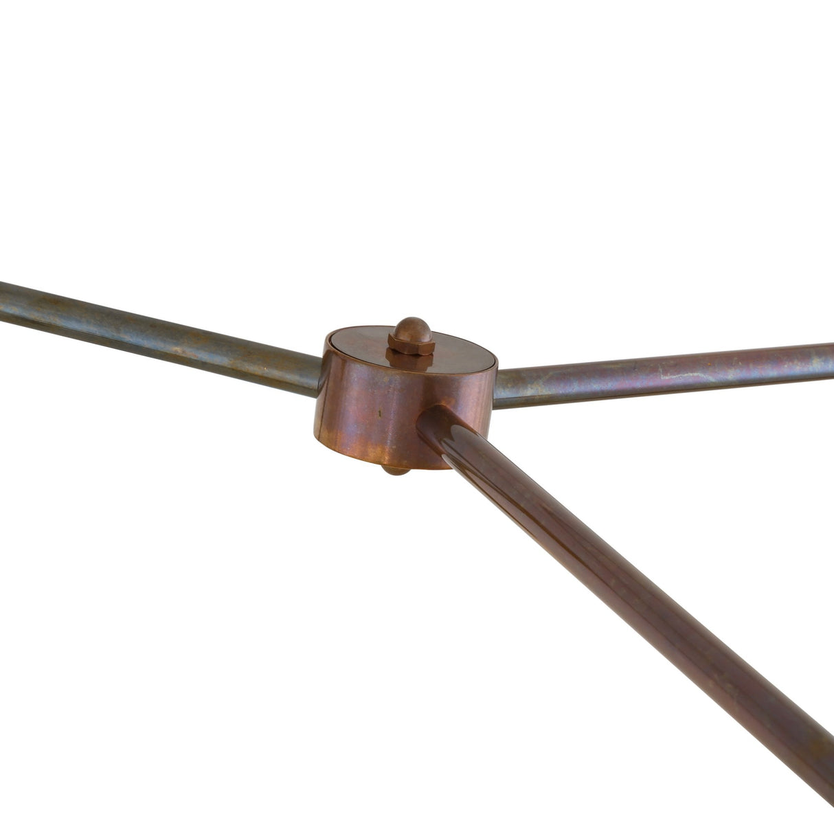 Ottawa Chandelier - Modern Brass and Glass Adjustable Arm Ceiling Fixture