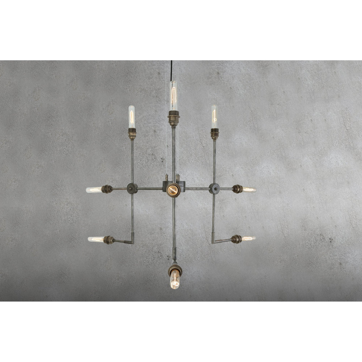 Toluca Vintage Brass Chandelier
