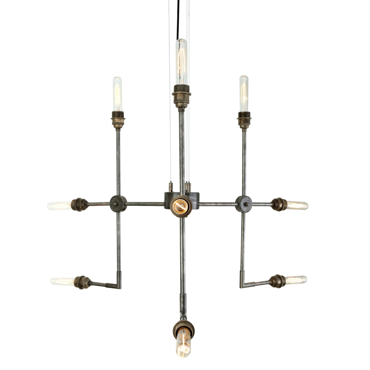 Toluca Vintage Brass Chandelier