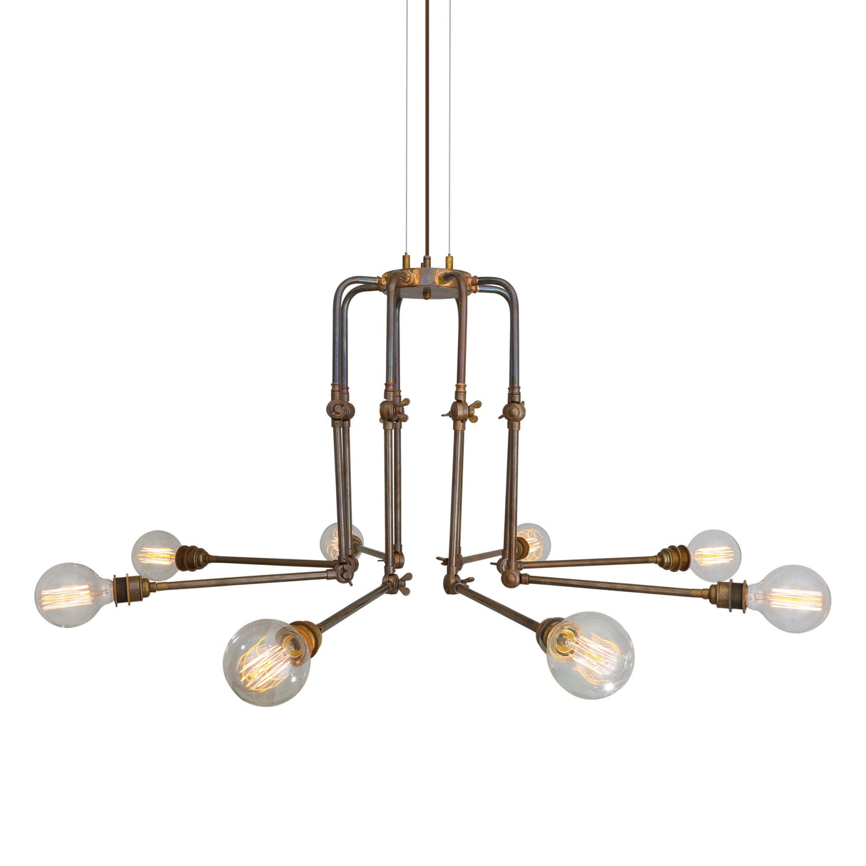 San Mateo Antique Brass Modern Chandelier