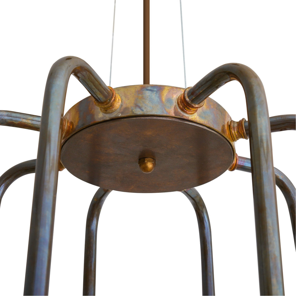 San Mateo Antique Brass Modern Chandelier