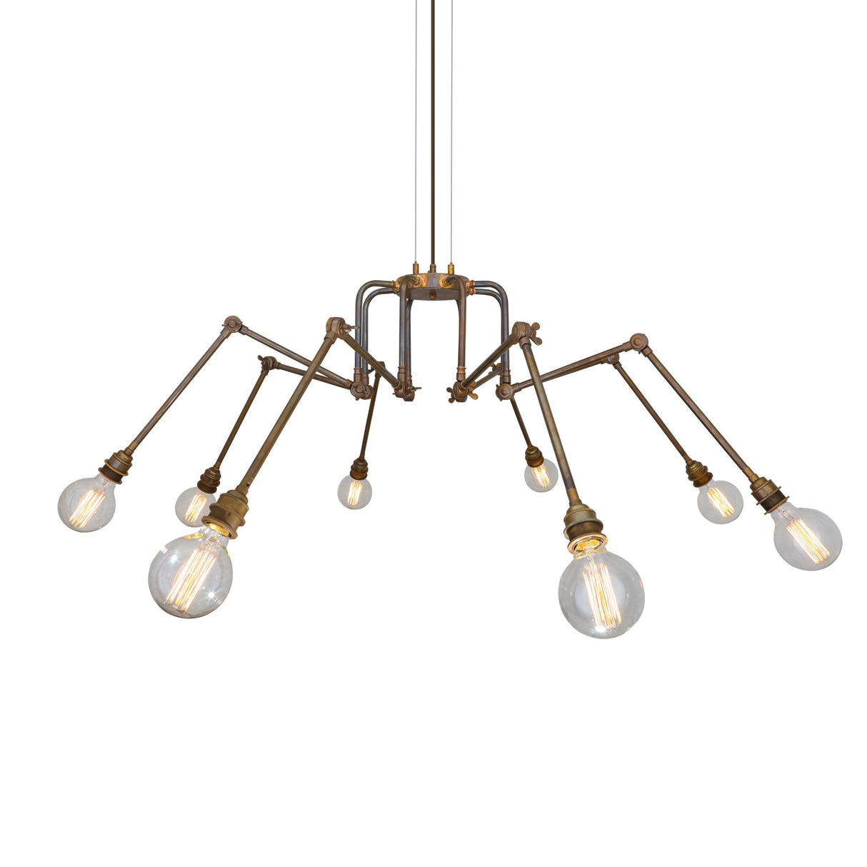 San Mateo Antique Brass Modern Chandelier