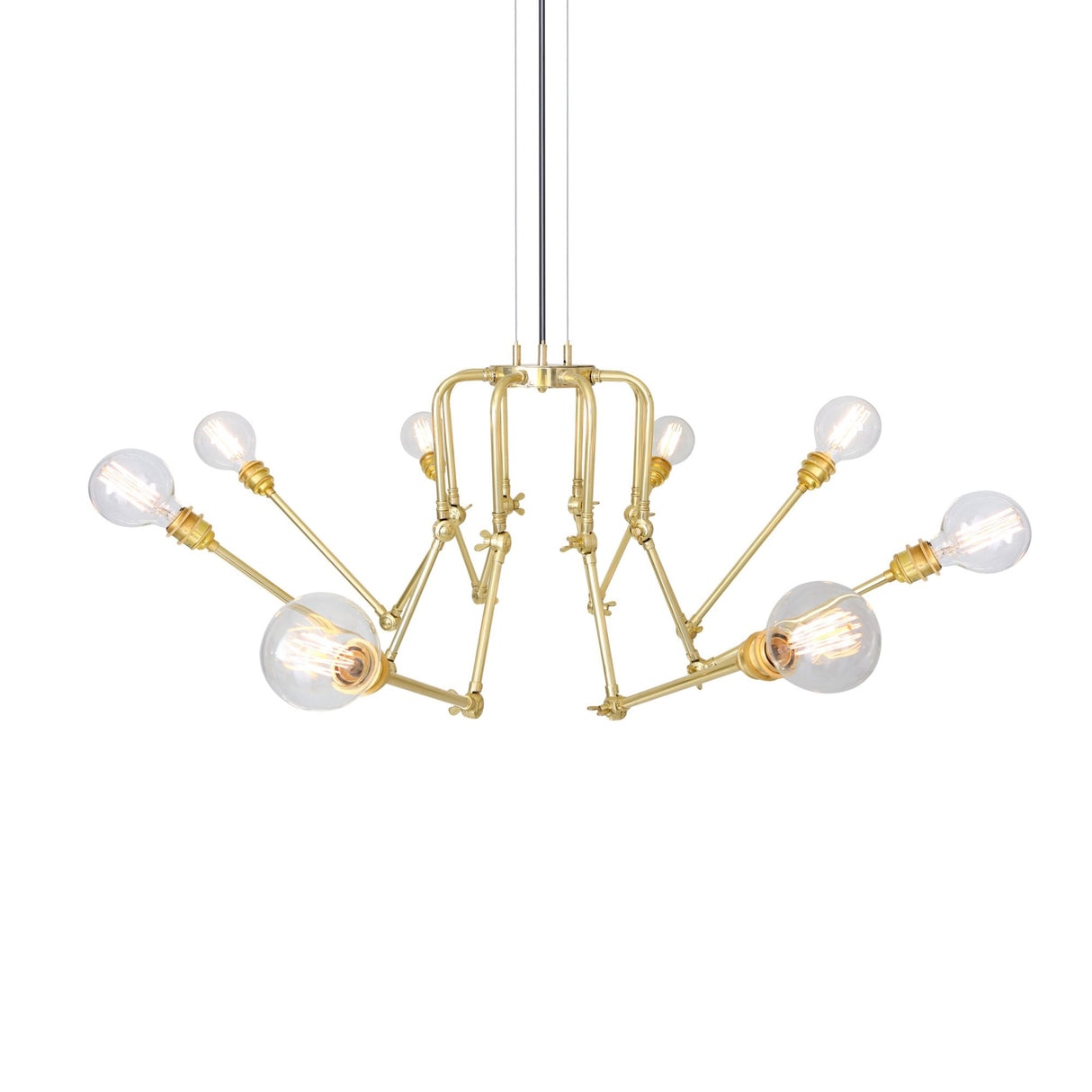 San Mateo Antique Brass Modern Chandelier