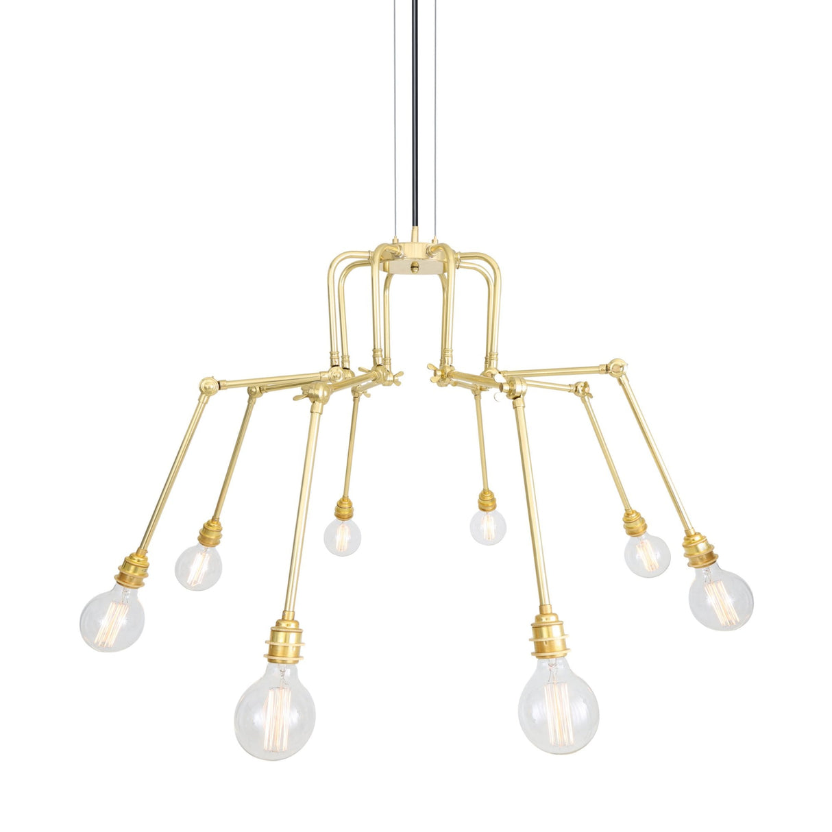San Mateo Antique Brass Modern Chandelier