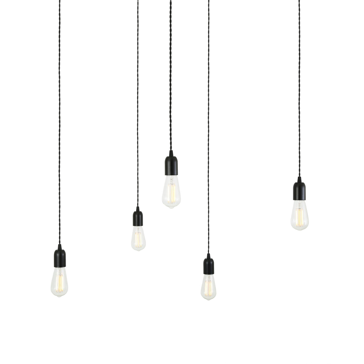 Elegant Matte Black Aneho Cluster Pendant Light