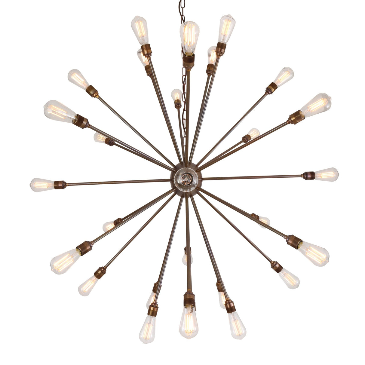 Nagano Sputnik Brass Chandelier in Antique Finish