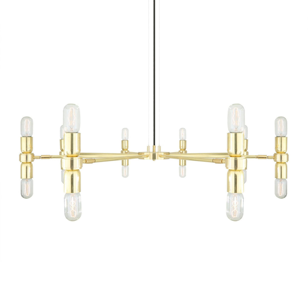 Kendu 16-Light Spiral Arm Chandelier in Antique Brass