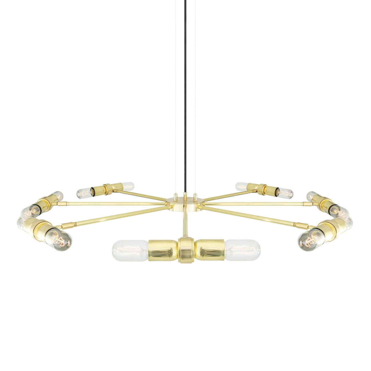 Kendu 16-Light Spiral Arm Chandelier in Antique Brass