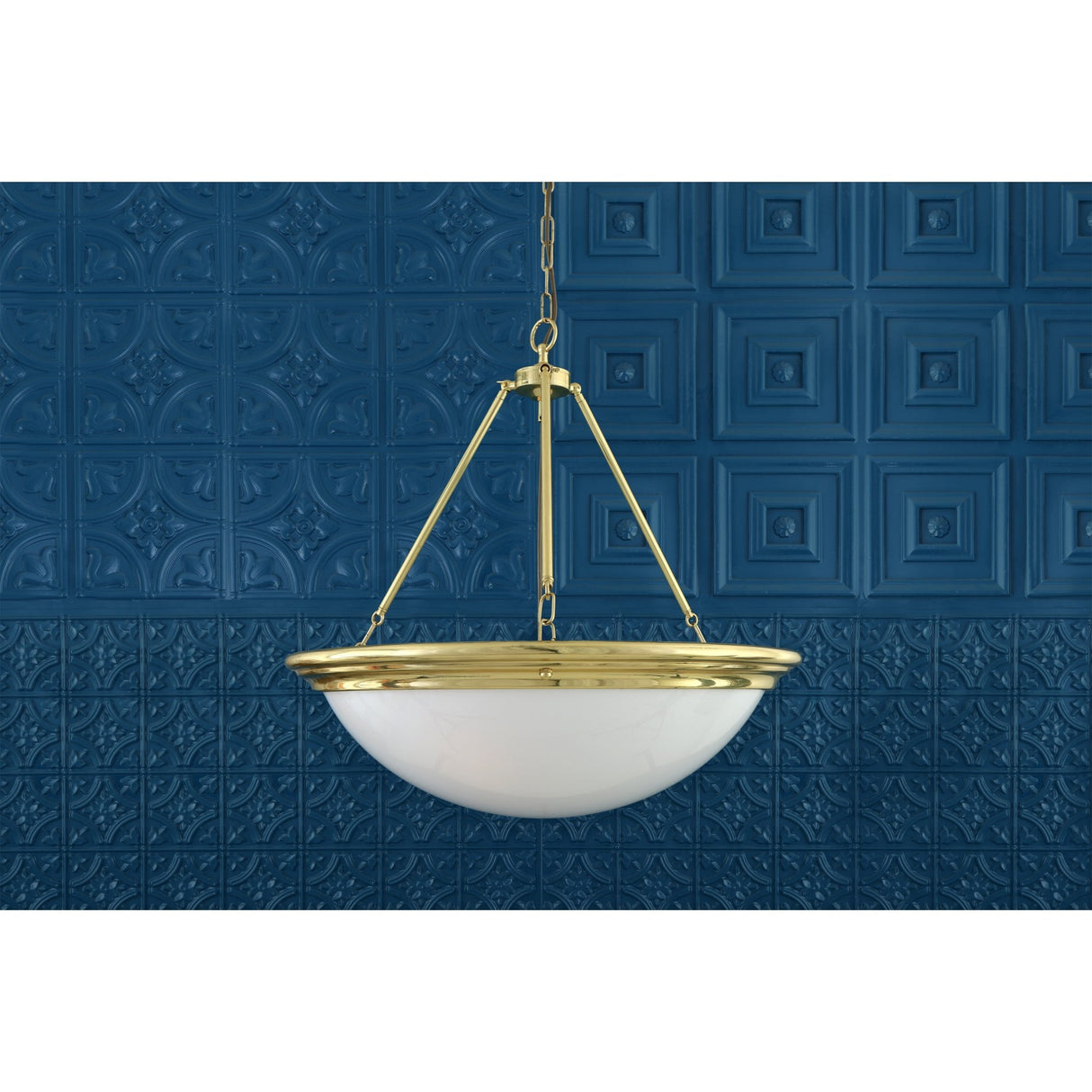 Sophisticated Brass & Acrylic Atrium Pendant Light