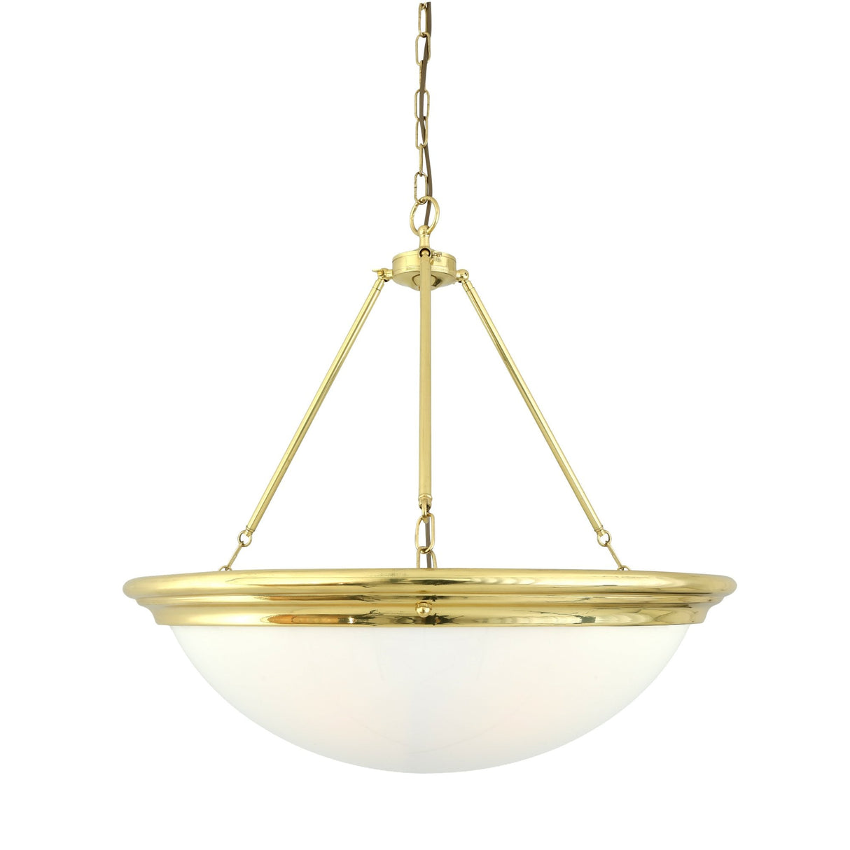 Sophisticated Brass & Acrylic Atrium Pendant Light