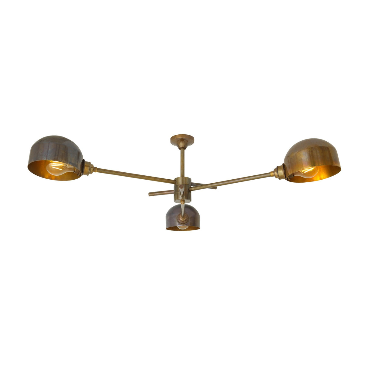 San Jose Flush Mount Ceiling Light in Antique Brass