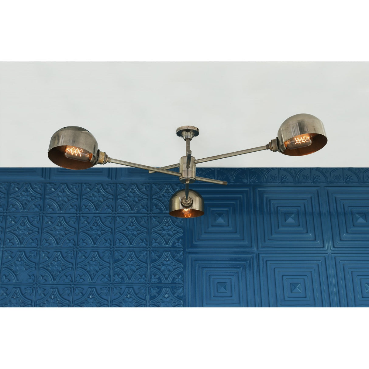 San Jose Flush Mount Ceiling Light in Antique Brass