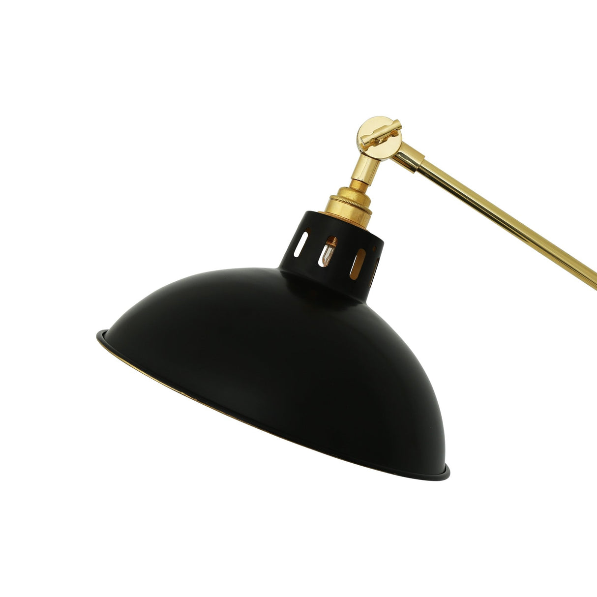 Senglea Adjustable Floor Lamp in Polished Brass & Matte Black