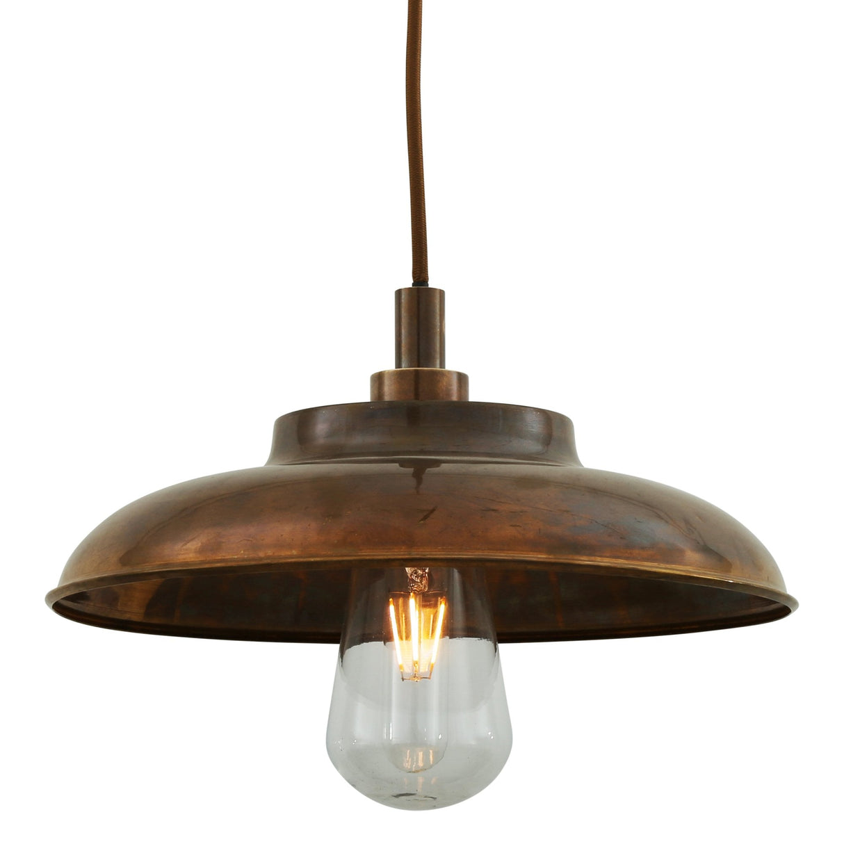 Antique Brass Darya Pendant Light with Industrial Design