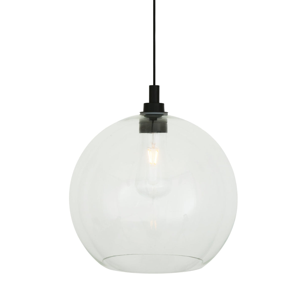 Leith Antique Brass Pendant Light - Globe Design for Ambiance