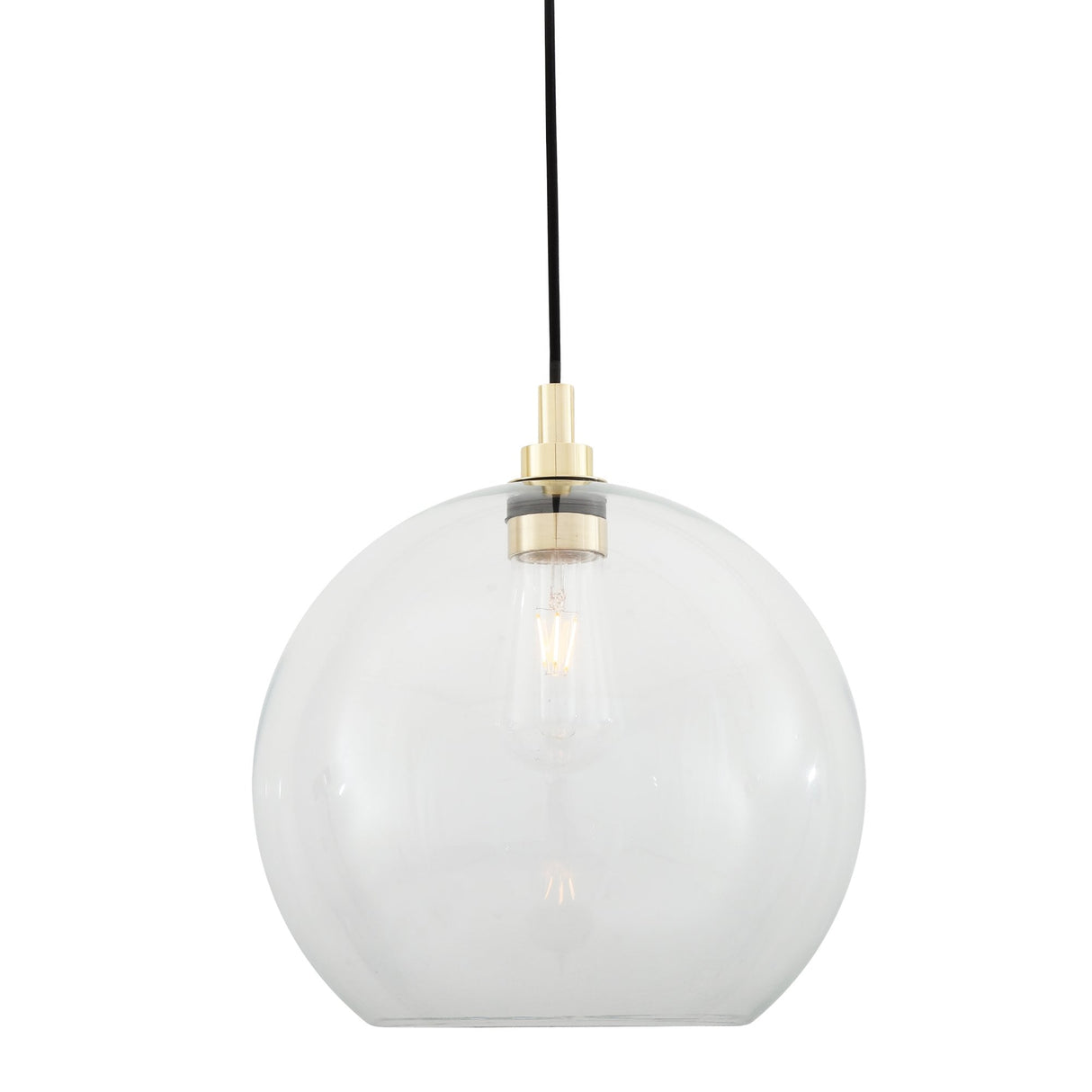 Leith Antique Brass Pendant Light - Globe Design for Ambiance