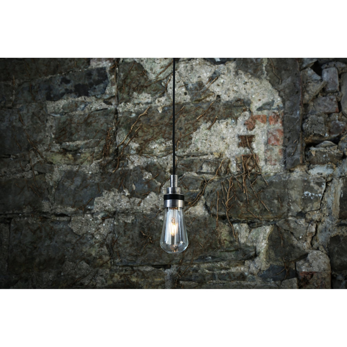 Bo Rustic Pendant Light with Antique Brass Finish and Edison Bulb