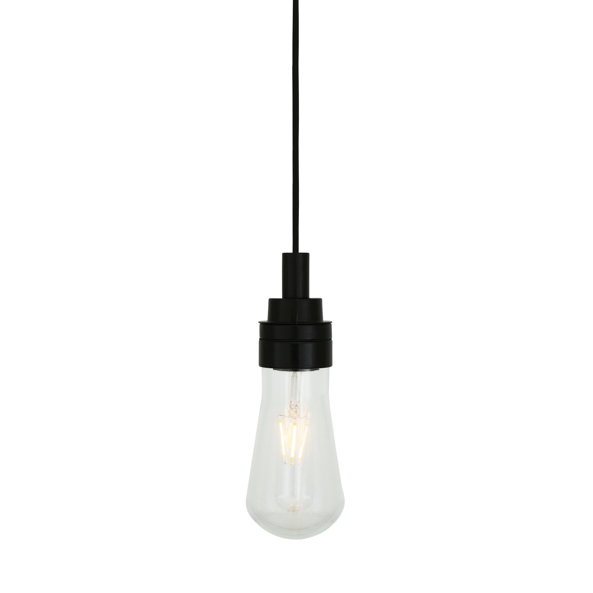Bo Rustic Pendant Light with Antique Brass Finish and Edison Bulb