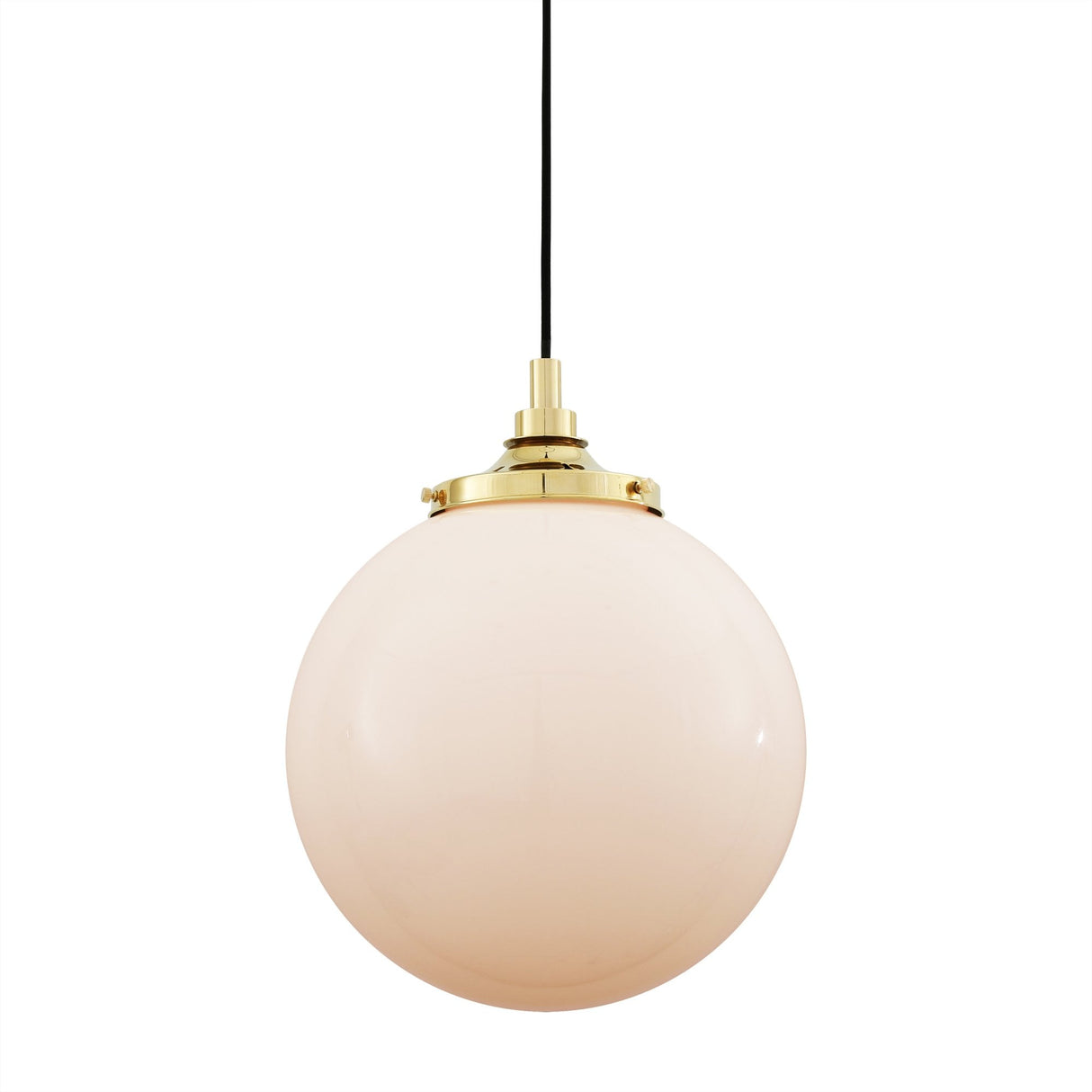 Pelagia Antique Brass 35cm Opal Globe Pendant Light