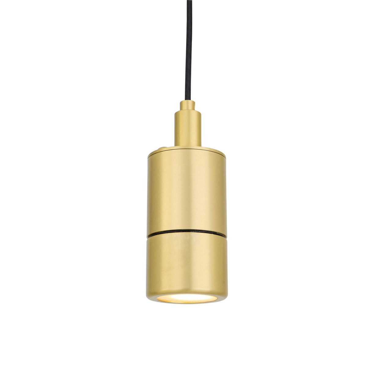 Contemporary Ennis Brass Cylinder Pendant Light