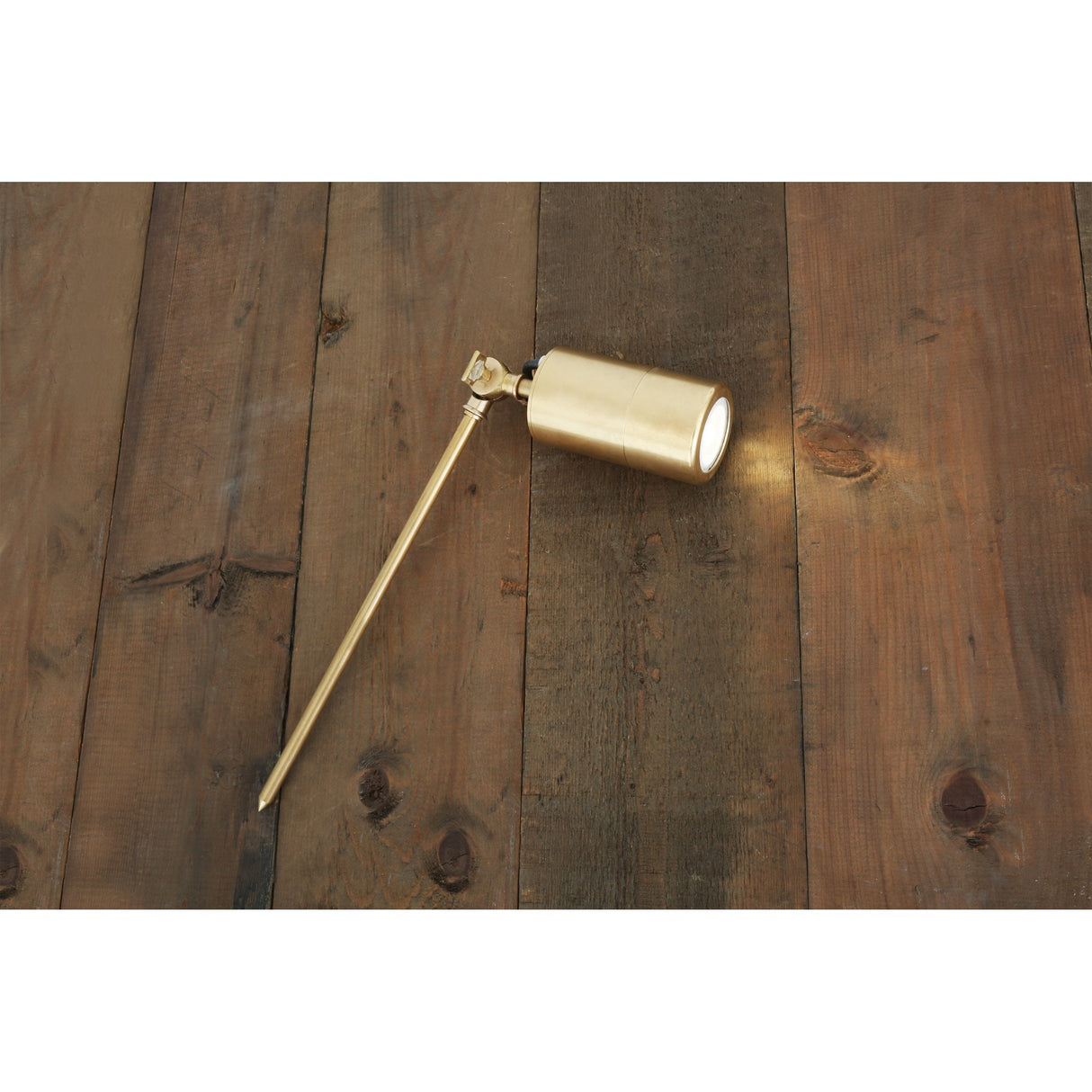 Yara Natural Brass Outdoor Spotlight Fixture
