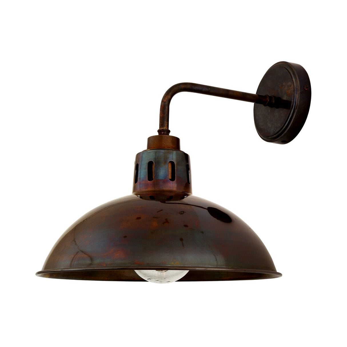 Talise Rustic Industrial Wall Light with Open Bowl Shade Design
