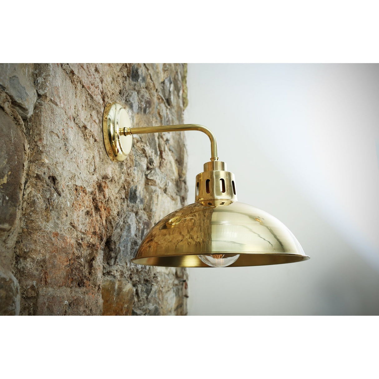 Talise Rustic Industrial Wall Light with Open Bowl Shade Design