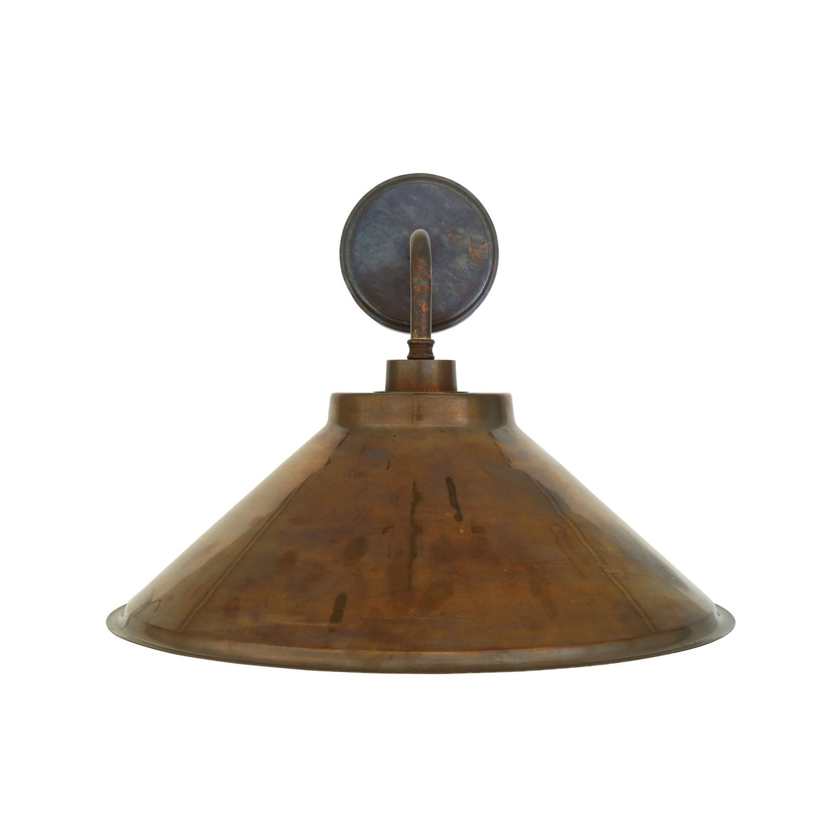 Nerissa Industrial Wall Light with Antique Brass Finish and Cone Shade
