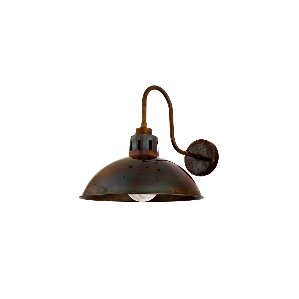 Talise Industrial Rustic Wall Light with Open Bowl Design