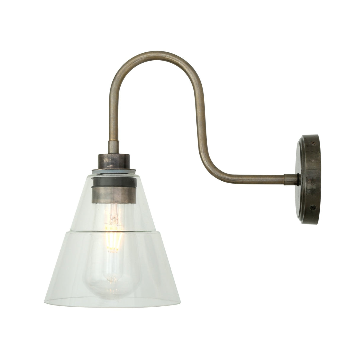 Kairi Vintage Glass Cone Wall Sconce