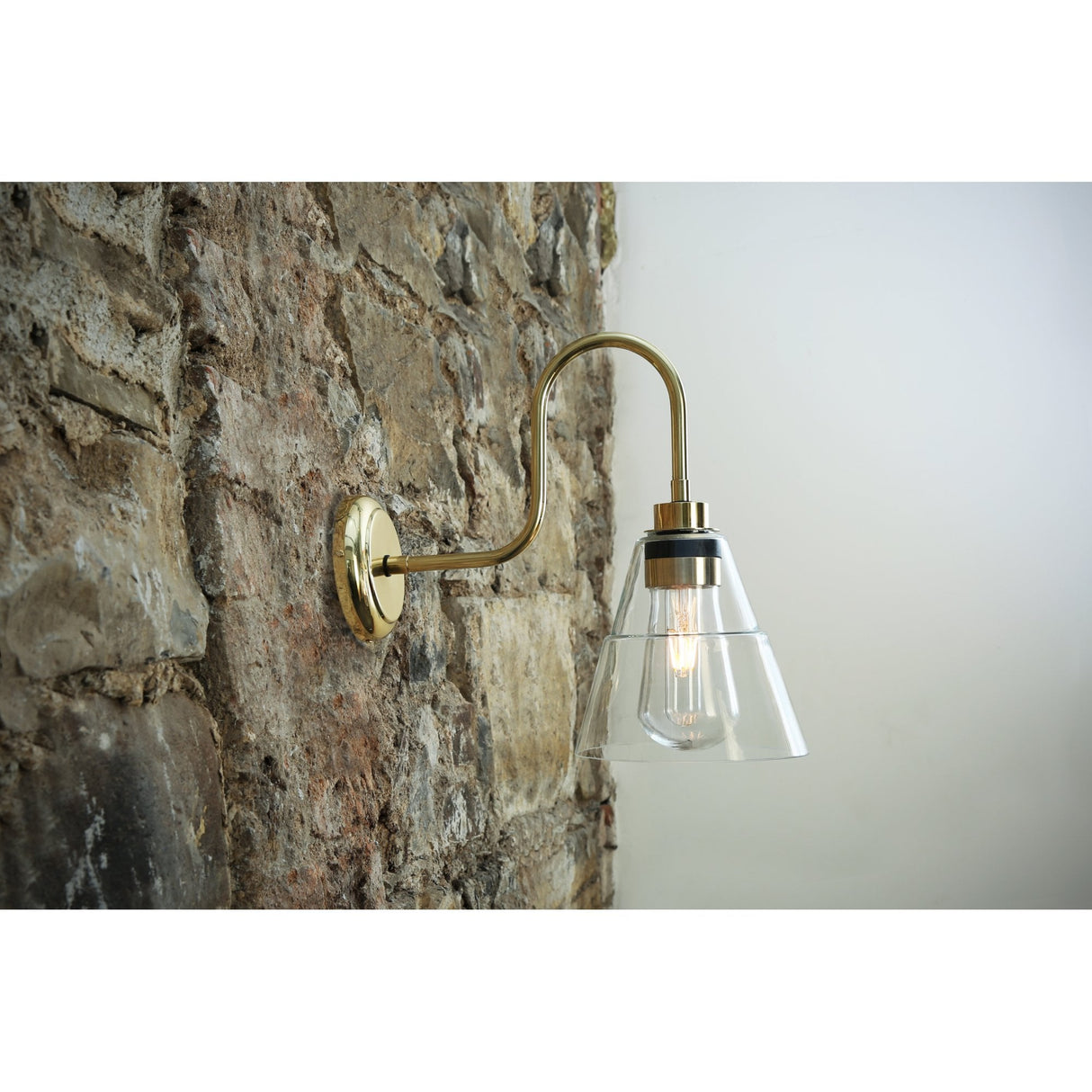 Kairi Vintage Glass Cone Wall Sconce