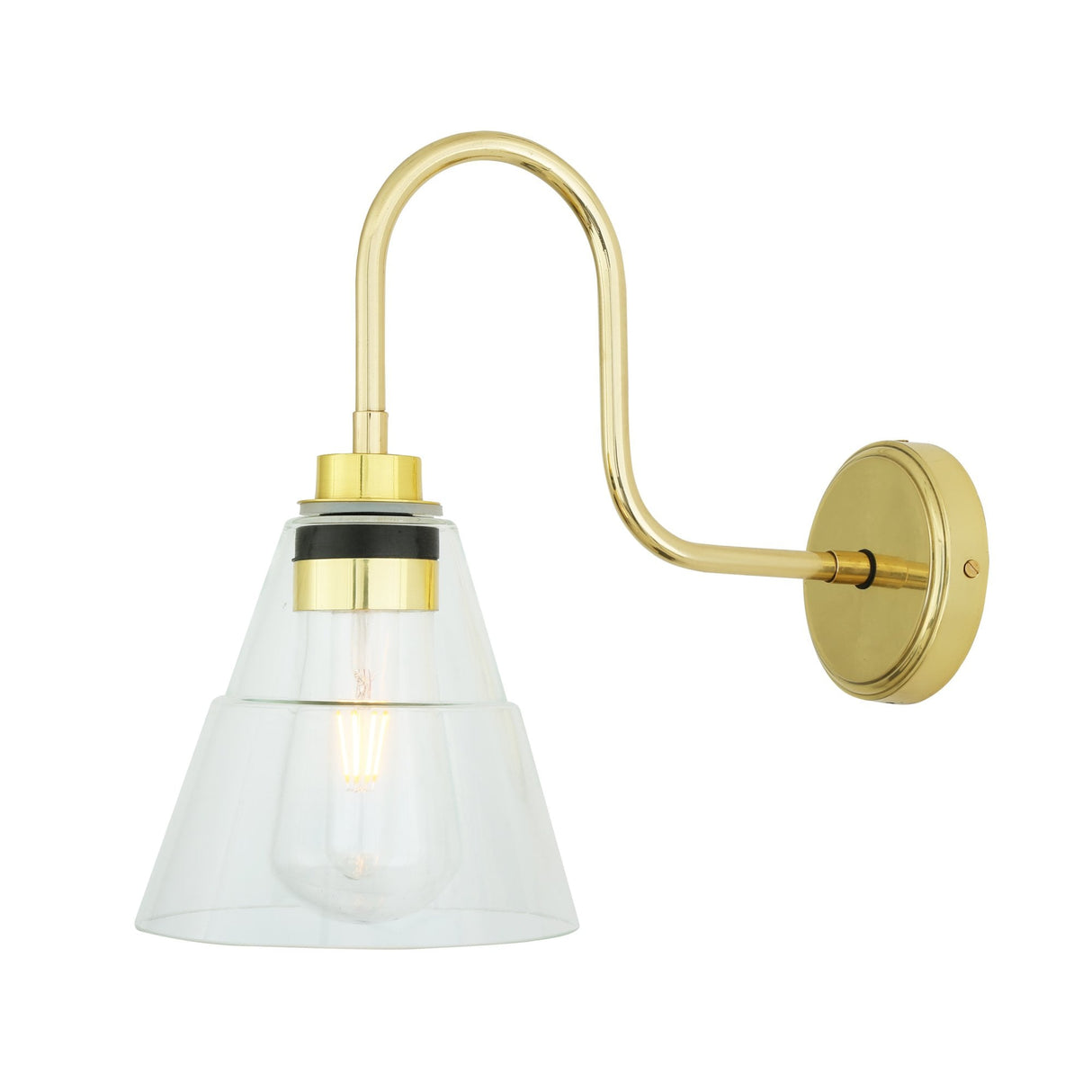 Kairi Vintage Glass Cone Wall Sconce